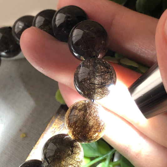 12.7 mm Natural High Quality Crystal Strands Bracelet