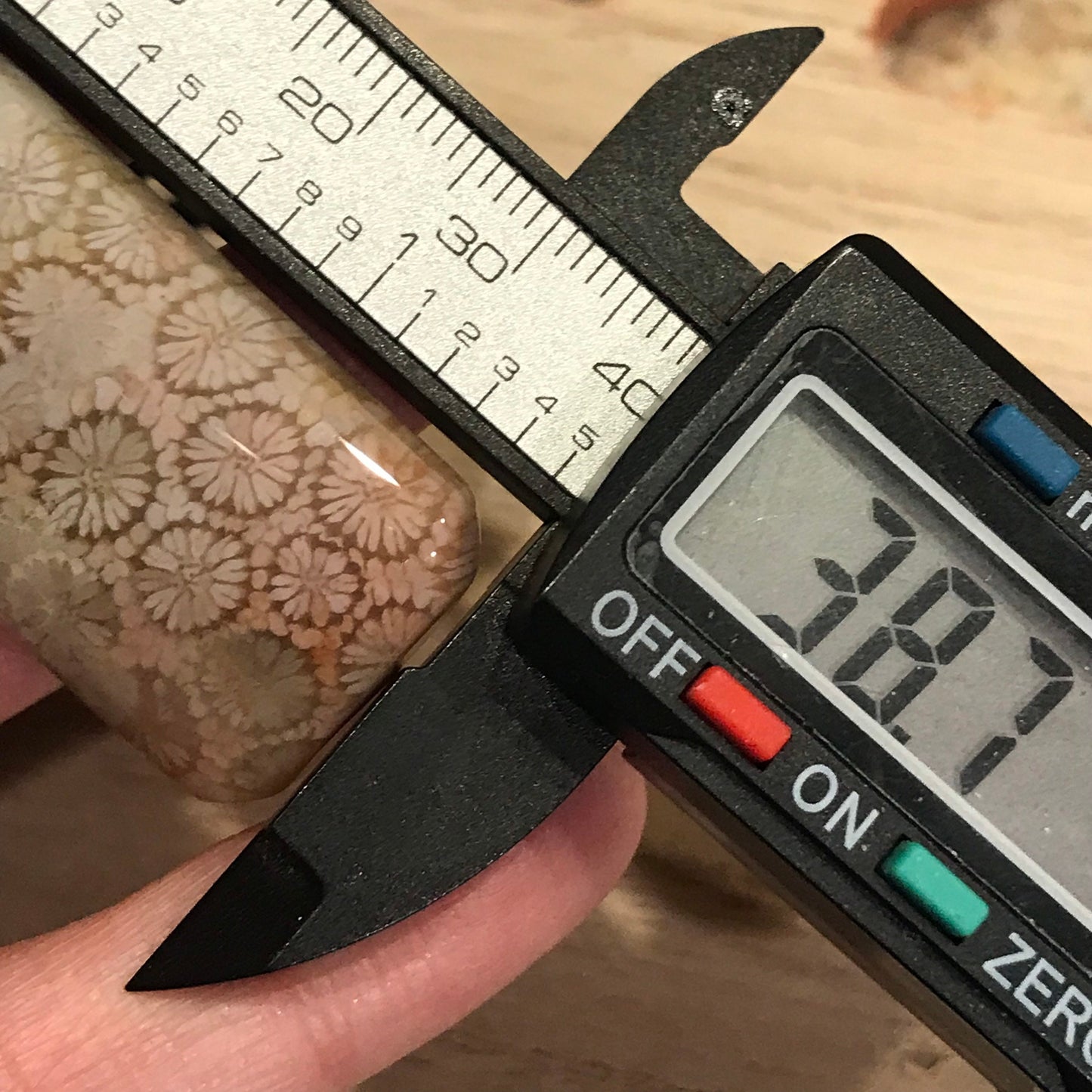 38.7mm Beige Pink Fossil Coral Pendant with Neck Rope Tie BC003