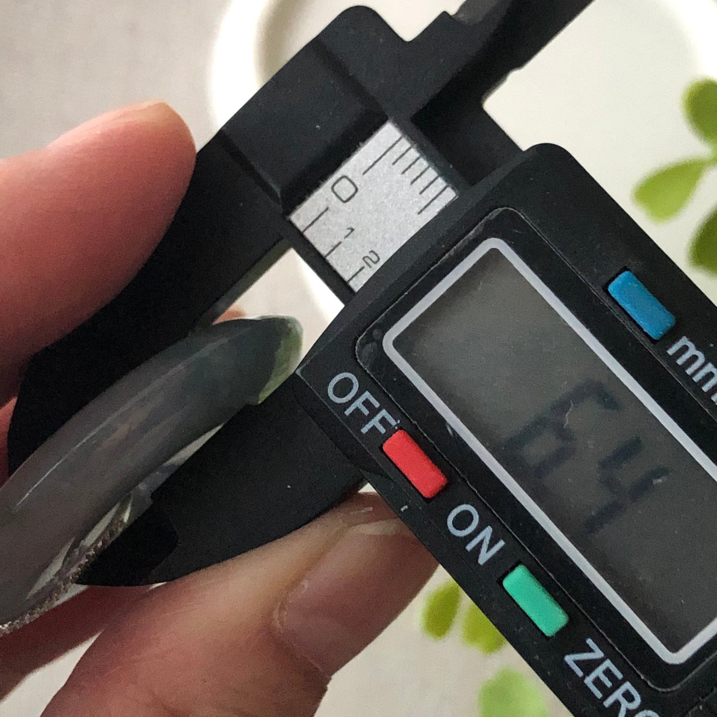 31.8 mm Icy Blue Green Floating Flowers Jadeite Jade Peace Donut Pendant