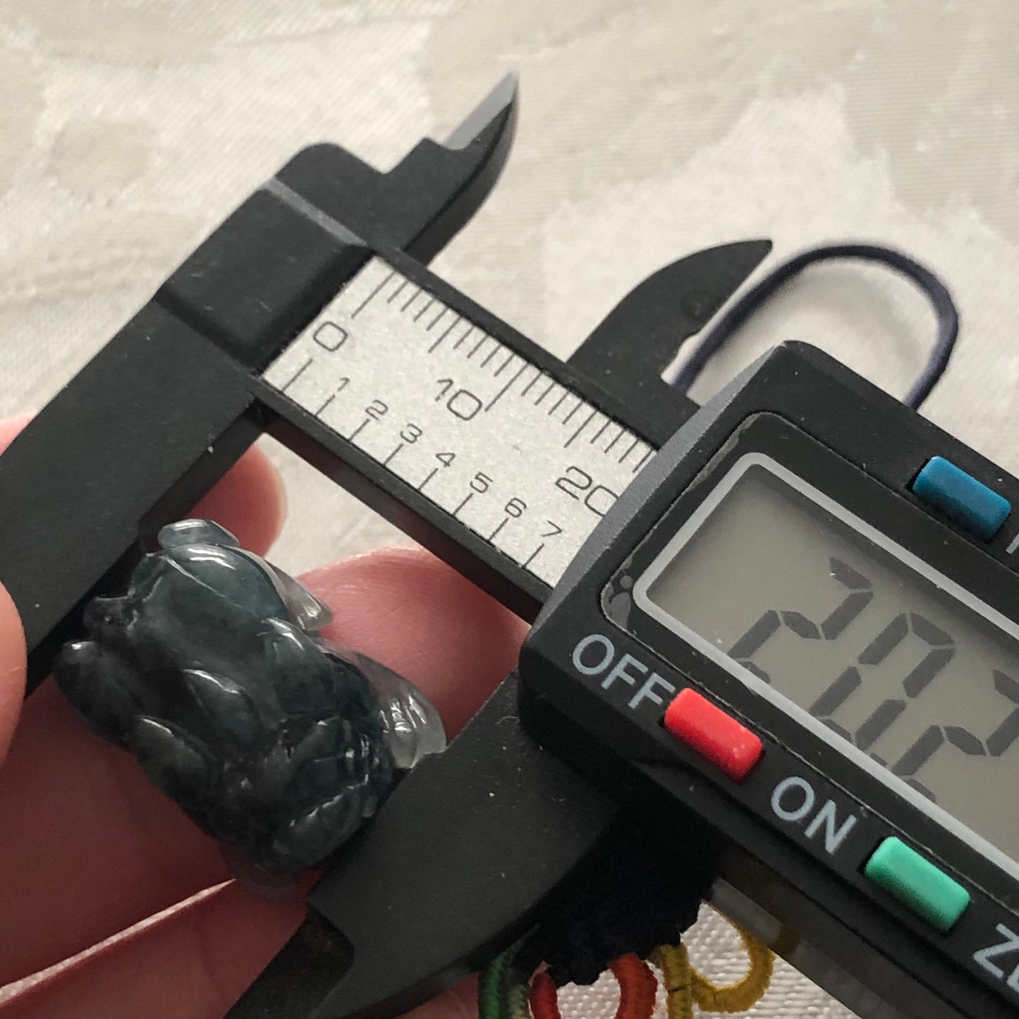 20mm Icy Navy Blue Jadeite Jade Carved Pixiu Pendant Bracelet Charm