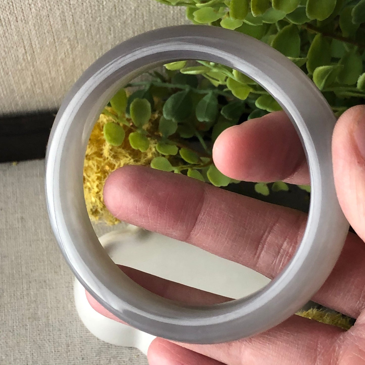 58mm Icy Hetian Smoky Lavender Jade Bangle