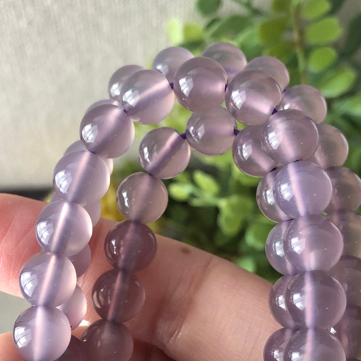 8mm High Quality Agate Lavender Bead Bracelet Necklace