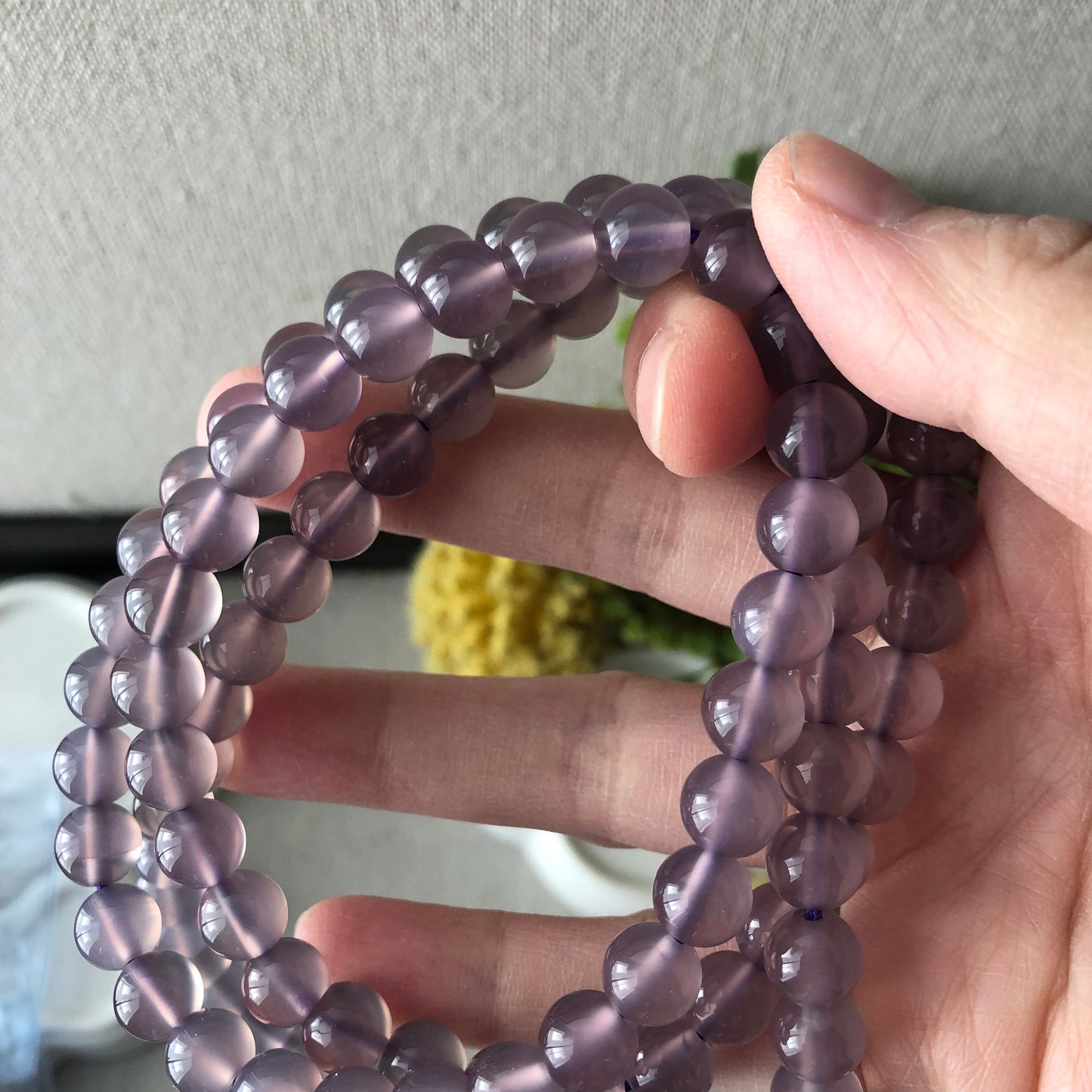 8mm High Quality Agate Lavender Bead Bracelet Necklace