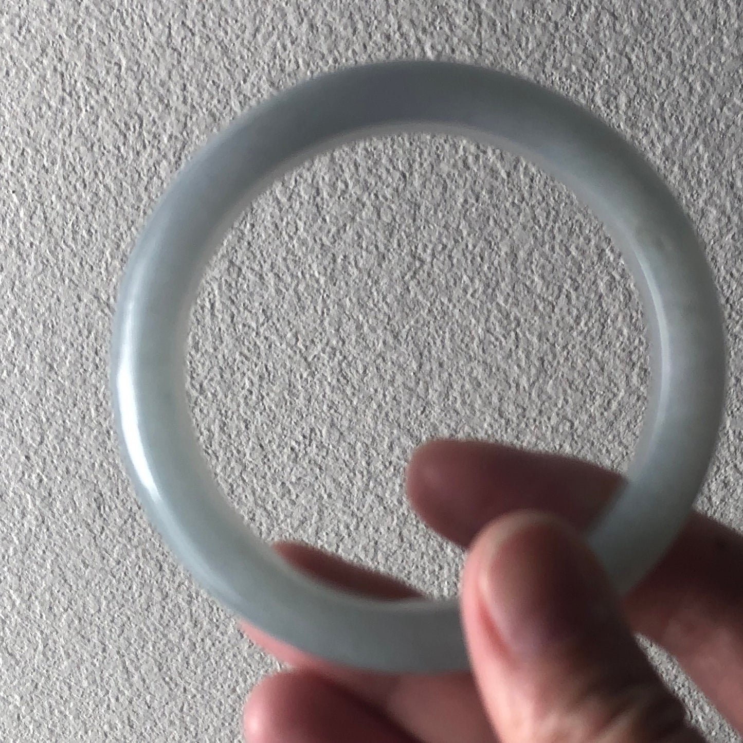 56mm Jadeite Jade  Rich Sky Blue Bangle