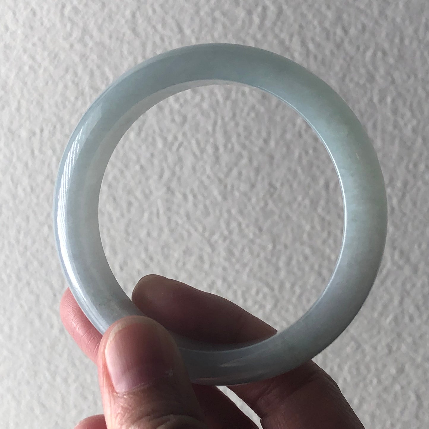56mm Jadeite Jade  Rich Sky Blue Bangle