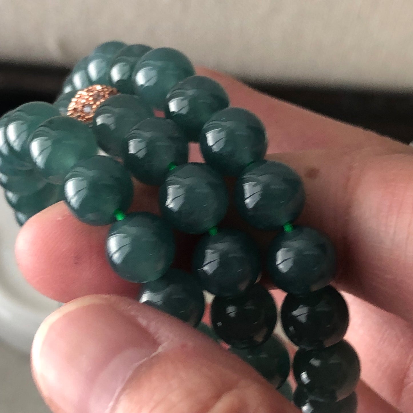 8.3mm 44 BEADS ONLY High Icy Guatemalan Jade Blue Green Round Beads