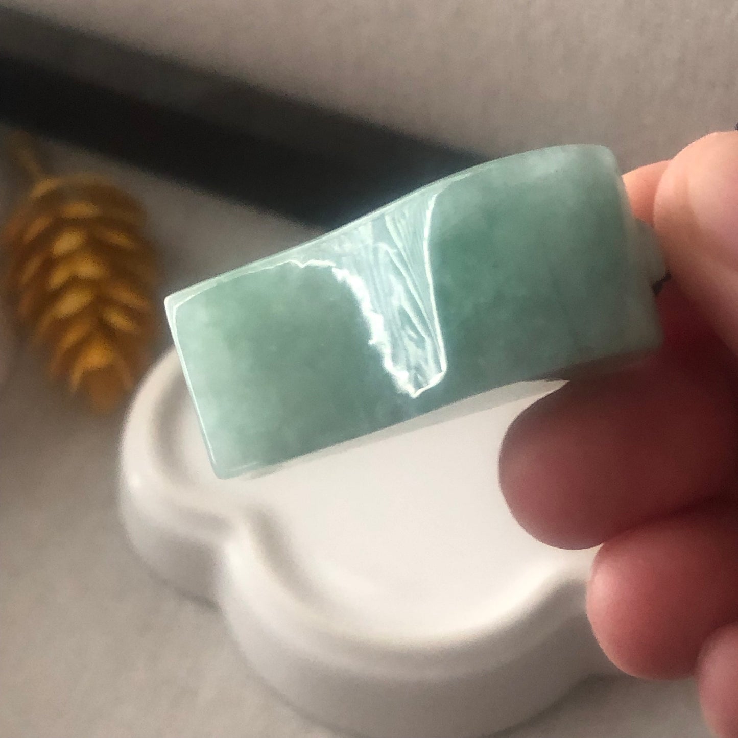 35mm Green Jadeite Jade Whistle Pendant