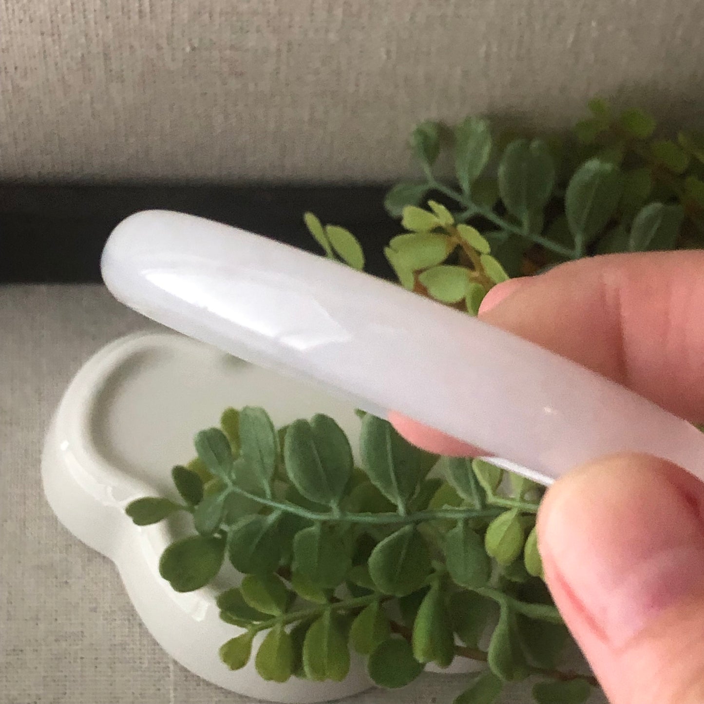 55mm Icy D-Shaped Jadeite Jade Bangle