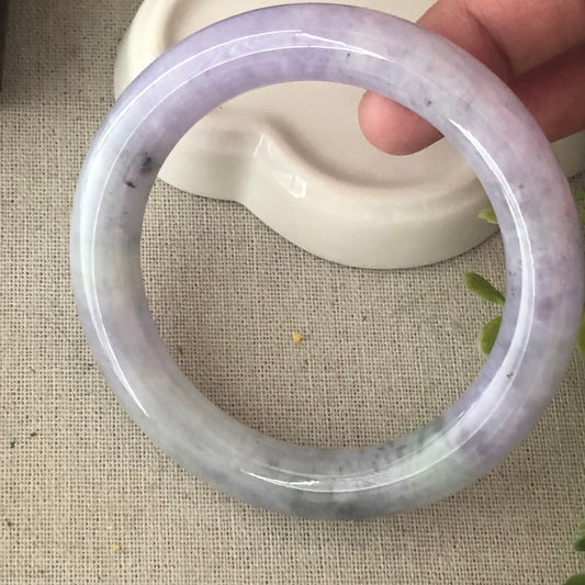 57 mm Wuji Lavender Jadeite Jade round shaped Bangle