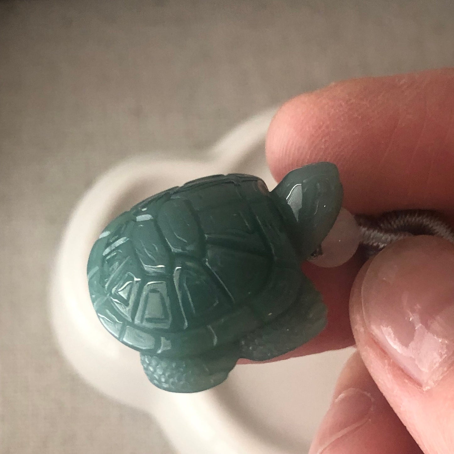 24.5mm Green Jadeite Jade Turtle Pendant Charm