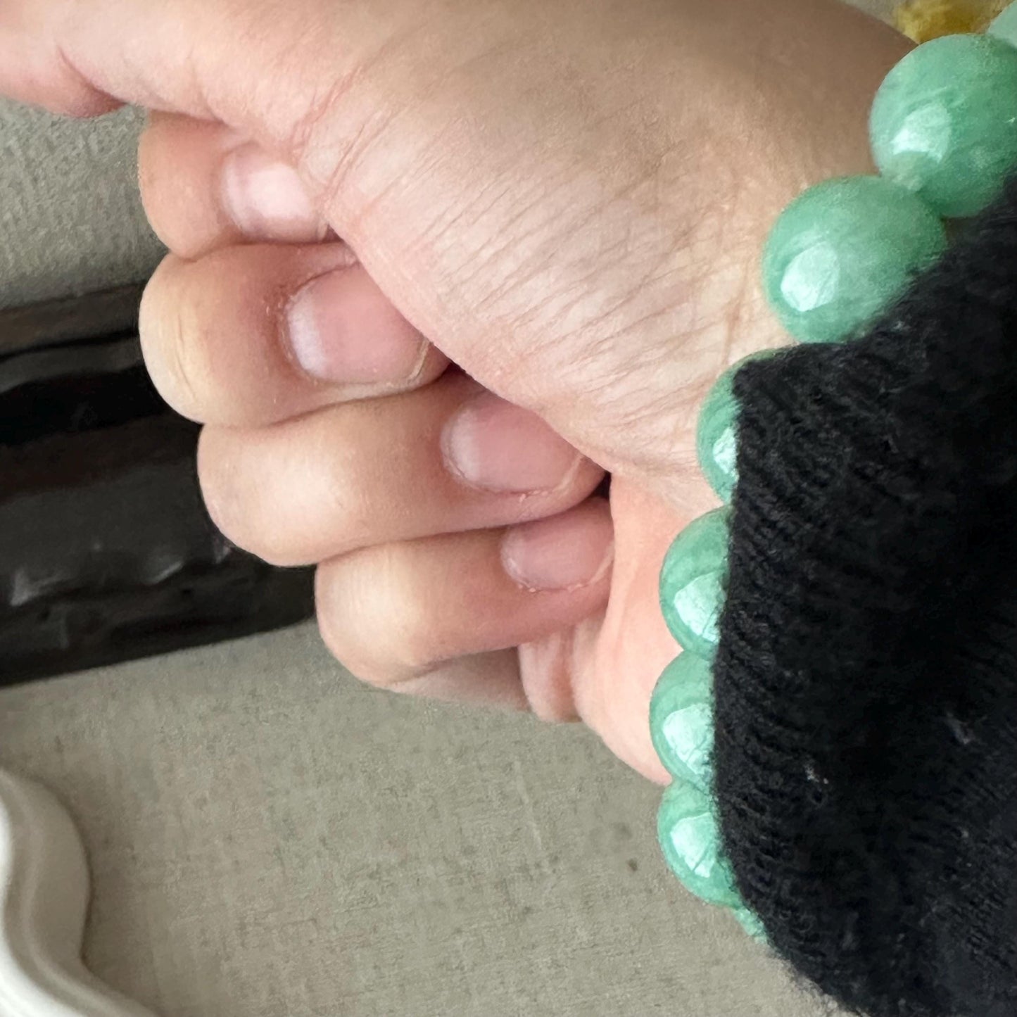 11.5mm Glossy Vibrant Green Jadeite Jade Bead Bracelet