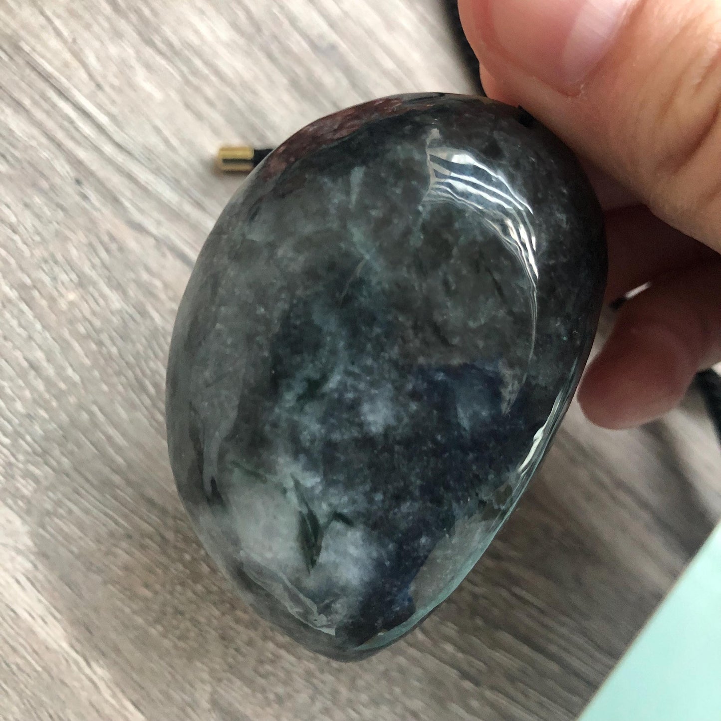 56mm Jadeite Jade Wuji Carved Human Part Pendant