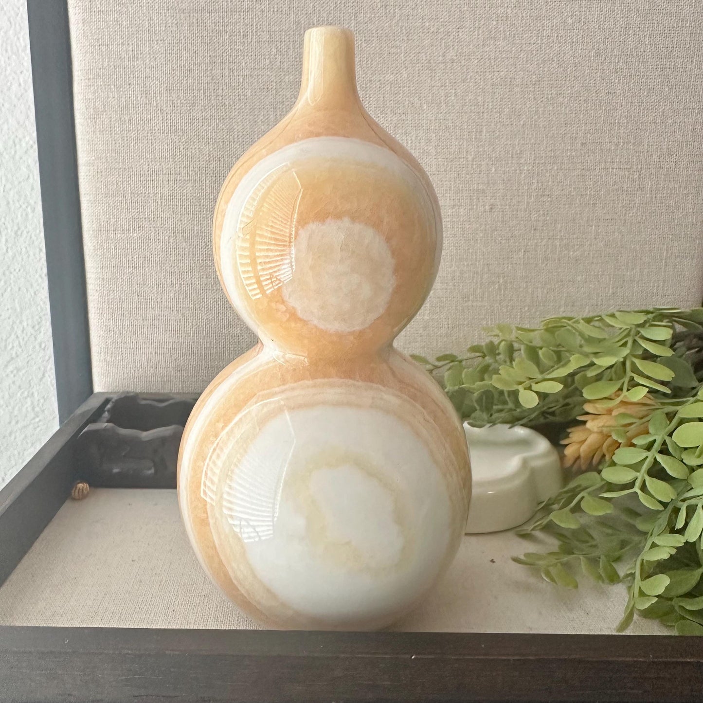 5.5 inches Hulu Gourd Jade Display Statue