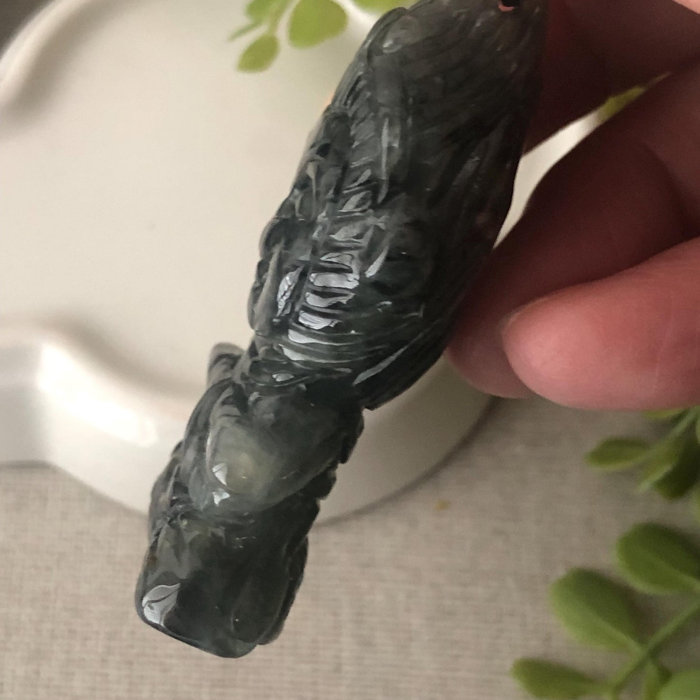 52mm Jadeite Jade Wuji Carved Monkey King Pendant Charm