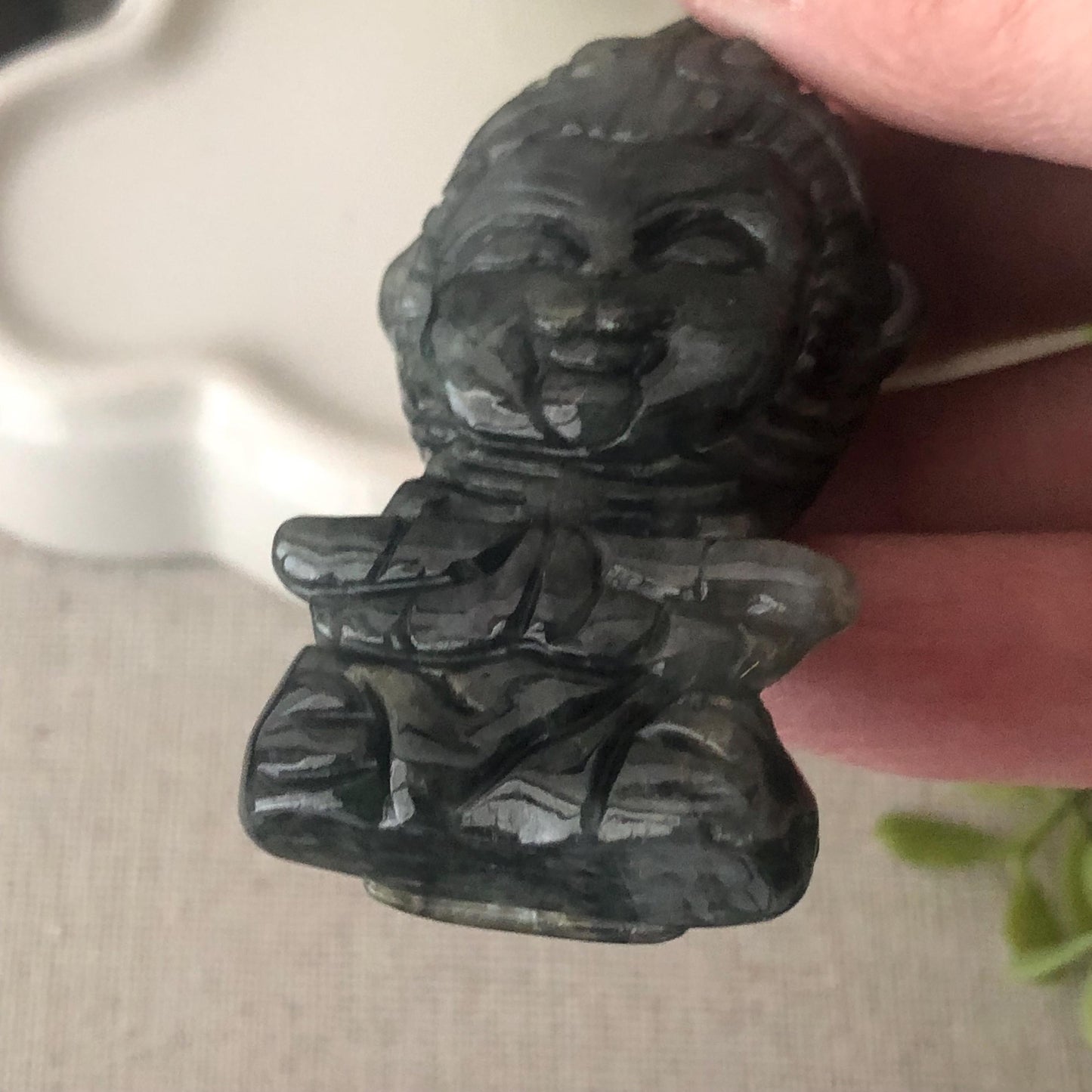 52mm Jadeite Jade Wuji Carved Monkey King Pendant Charm