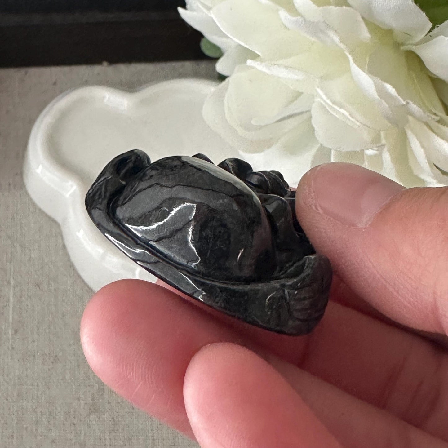 50 mm Wuji Jade Carved Happy Buddha Pendant